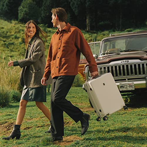 LEVEL8 Carry on Suitcase for Women Men, Carry-on Luggage Airline Approved, Travel Bag with Spinner Wheels, Lightweight Luminous Textured Hard Shell, Tsa Lock, 20 Inch, Cream White - Image 2