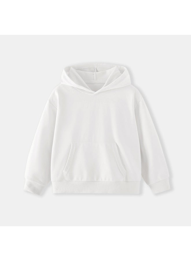 Little Bitty New Autumn And Winter Children's Hooded Sweatshirt, Solid Color Children's Sports Shirt, Mid Size Children's Base Shirt Source - Image 1