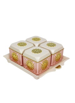 NAYASA Nayasa Dry Fruit Tray with Leakproof Containers Florentine Pink  - Image 2