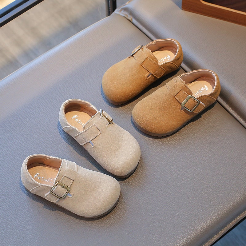 Children'S Birkenth Shoes 2025 New Boys' Leather Shoes All-Match Bean Shoes Little Girl'S Soft-Soled Shoes Spring Single-Layer Shoes - Image 3