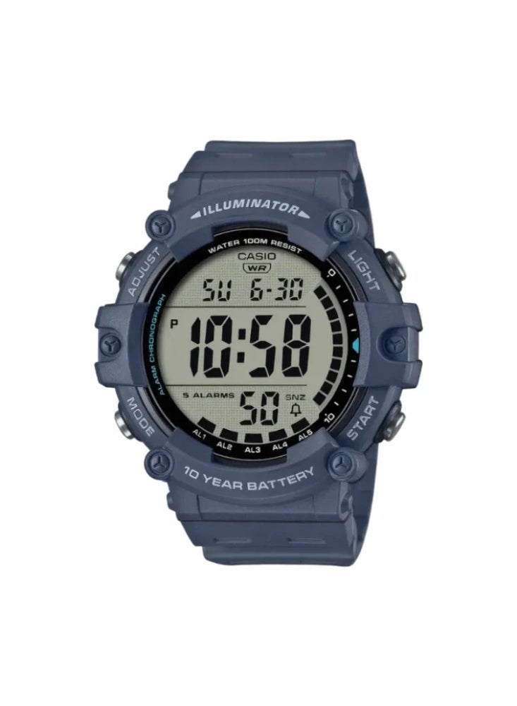 Casio Men's Digital Sports Watch Blue Resin Strap Wide Face AE-1500WH-2AVDF - Image 1