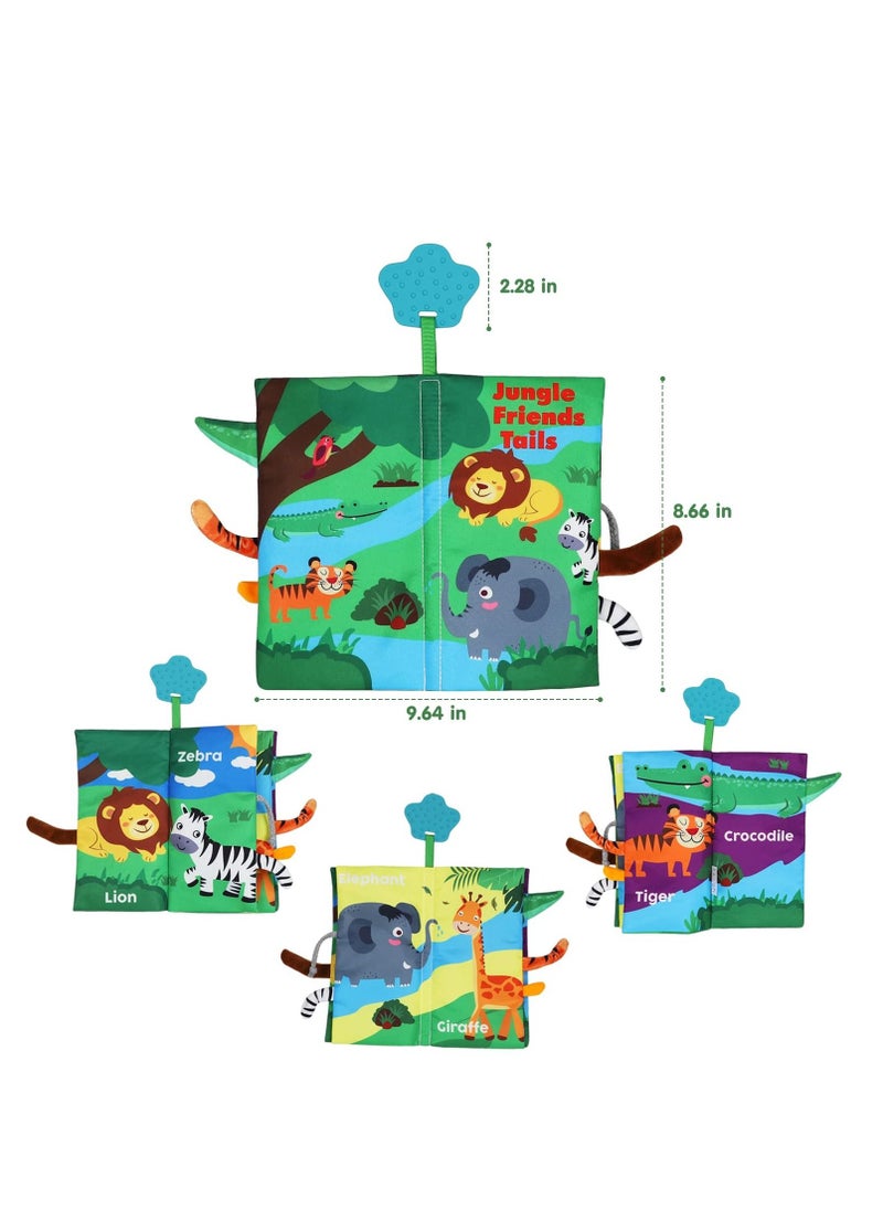 Excefore Soft Baby Book 0 3 6 12 Months Baby Montessori Toys for 1 Year Old Touch and Feel Crinkle Cloth Books for Babies Newborn Infant Sensory Book Baby Crinkle Chew Toys Newborn Gift Set for Boy  - Image 3