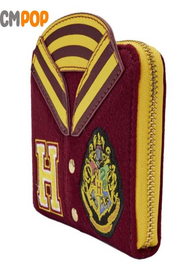 Loungefly Harry Potter Hogwarts Crest Varsity Jacket Zip Around Wallet - Image 4
