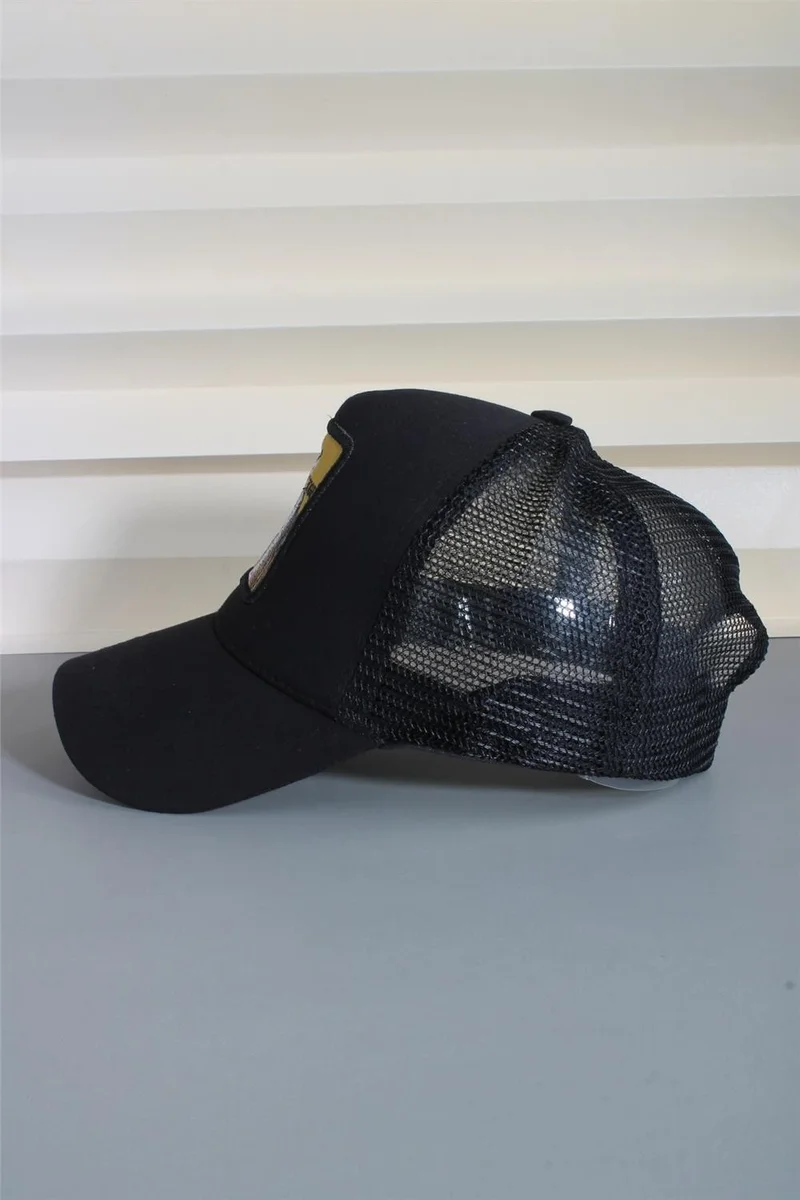 كابيلو Black Sports Animal Figured Tiger Hat Unisex Adjustable Back Hat 24SAPKAKPL