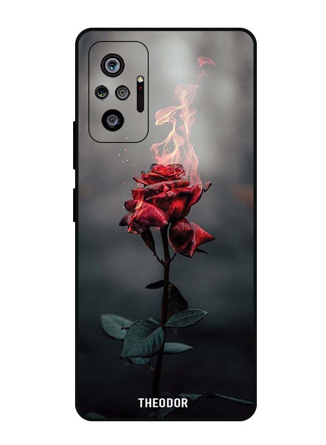 Theodor Protective Case Cover For REDMI Note 10 PRO/Note 10 PRO MAX    Burning Red Rose - Image 1