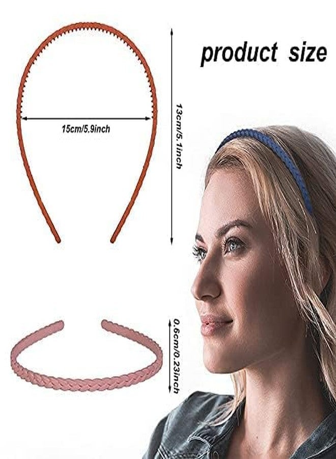 Shri Pack of 12 PCs Primium Plastic Matte Finish Multicolor Hair Bands/HeadBands/Hair Accessories For Girls & Women - Image 5