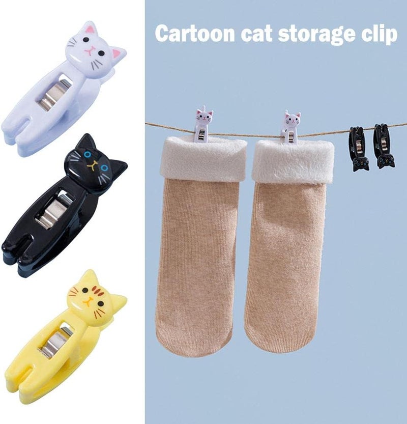 cheekyglo 6Pcs Ct Shped Bag Clips, Small Ct Chip Clips, Pper Clmp, Chip Food Storge Bag Sel Clmp, Mini Multipurpose Clips Food Seler-White - Image 3