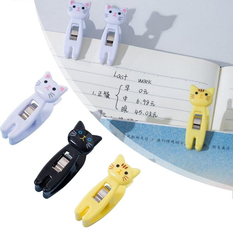 cheekyglo 6Pcs Ct Shped Bag Clips, Small Ct Chip Clips, Pper Clmp, Chip Food Storge Bag Sel Clmp, Mini Multipurpose Clips Food Seler-White - Image 4