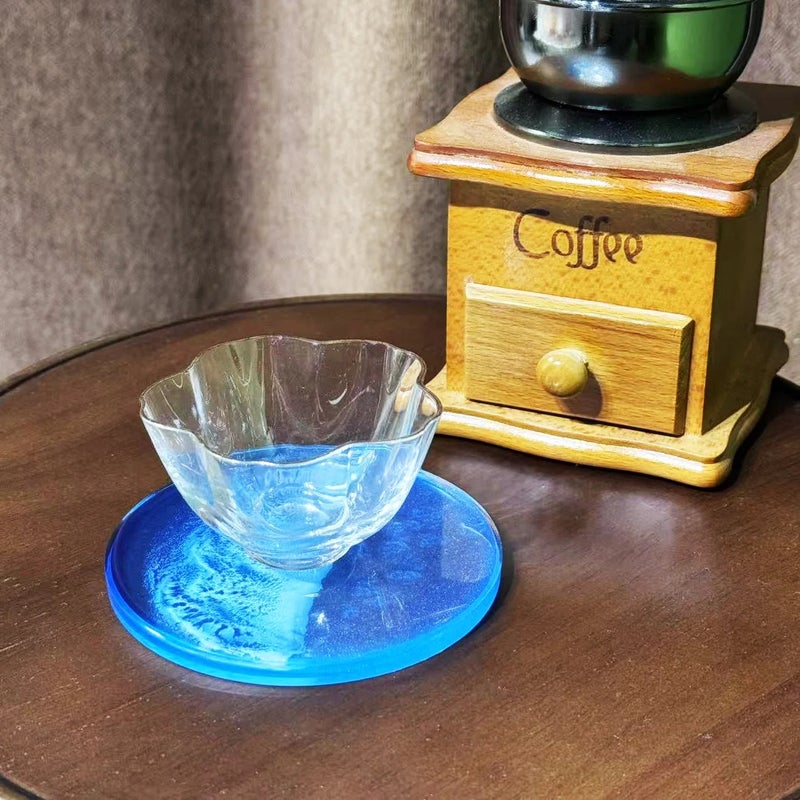 Y&D New Design DIY Real Flower Resin Coasters – Heat-Insulating Cup Mats for Tea Cups, Home & Dining Table Decor - Image 4