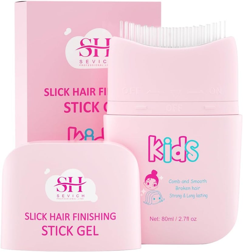Sevich Hair Gel For Kids With Comb, Baby Hair Gel, Hair Wax Stick For Kids - Quick Fix For Flyaways & Stray Ends - Frizz Control Hair Finishing Stick For Kids - Gentle & Easy To Use 2.7fl oz/80ml - Image 1