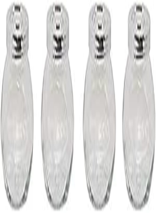 Ikea RAJTAN Spice jar, glass/aluminium-colour, Pack of 4