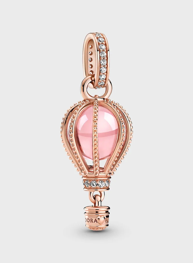 PANDORA Sparkling Pink Hot Air Balloon Dangle Charm