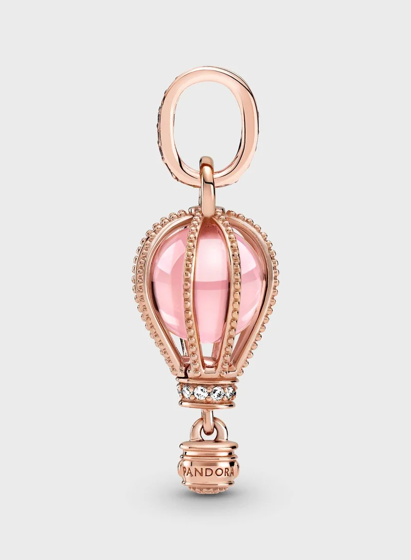 PANDORA Sparkling Pink Hot Air Balloon Dangle Charm