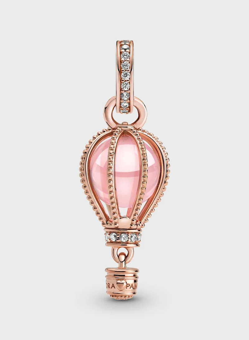 PANDORA Sparkling Pink Hot Air Balloon Dangle Charm