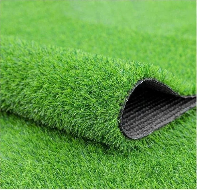 HASHWIN Artificial Grass Mat, 25mm Waterproof Green Carpet for Balcony, Home and Office, All-Weather (2x9Ft) - Image 1