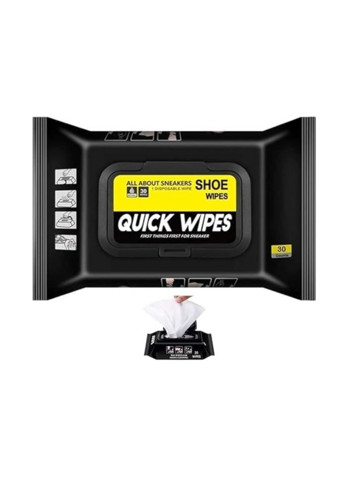 QUICK Natural Sneaker & Shoe Cleaner Wipes - 1 Packs of 80 - Portable Sneakers Cleaner Shoe Wipes Quickly Remove Dirt & Stains - These Disposable Shoe Cleaning Wipes Can Be Used On Most - Image 2