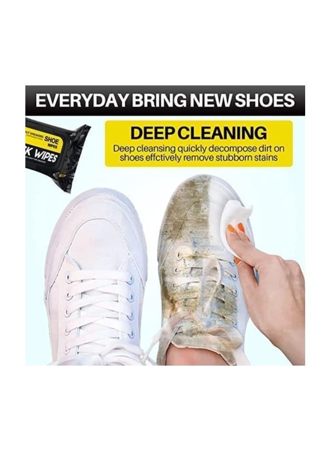 QUICK Natural Sneaker & Shoe Cleaner Wipes - 1 Packs of 80 - Portable Sneakers Cleaner Shoe Wipes Quickly Remove Dirt & Stains - These Disposable Shoe Cleaning Wipes Can Be Used On Most - Image 1
