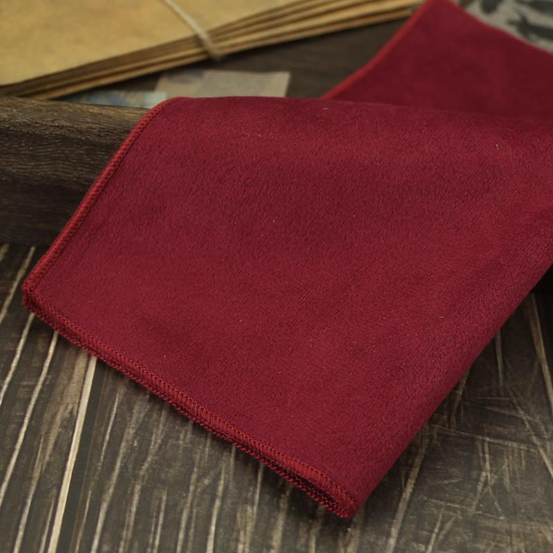 Men'S Square Suit Pocket Square Dress Breast Square Solid Color All-Match Business Suit Accessories Velvet Handkerchief Square - Image 1