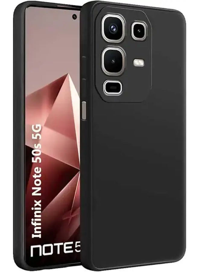 Protective Cover For Infinix Note 50S , Slim Fit  Soft Back TPU Case Flexible Silicone Cover Compatible For Infinix Note 50S - Black