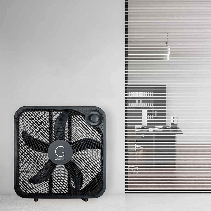 GENESIS 20" Box Fan, 3 Settings, Max Cooling Technology, Carry Handle, Black (G20BOX-BLK) - Image 2