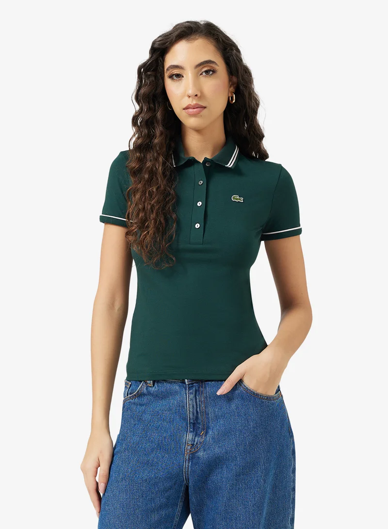 لاكوست Slim Fit  Contrast Accent Polo