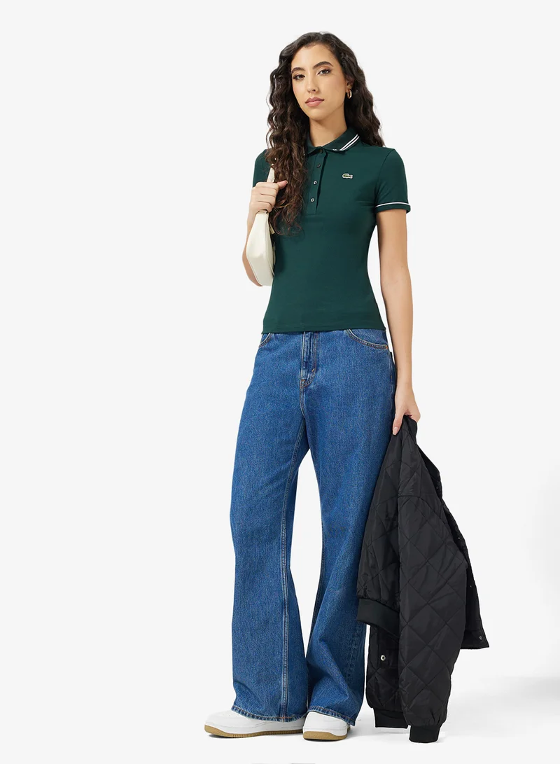 لاكوست Slim Fit  Contrast Accent Polo