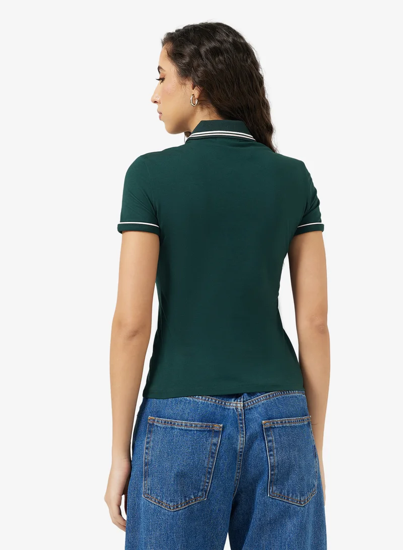 لاكوست Slim Fit  Contrast Accent Polo