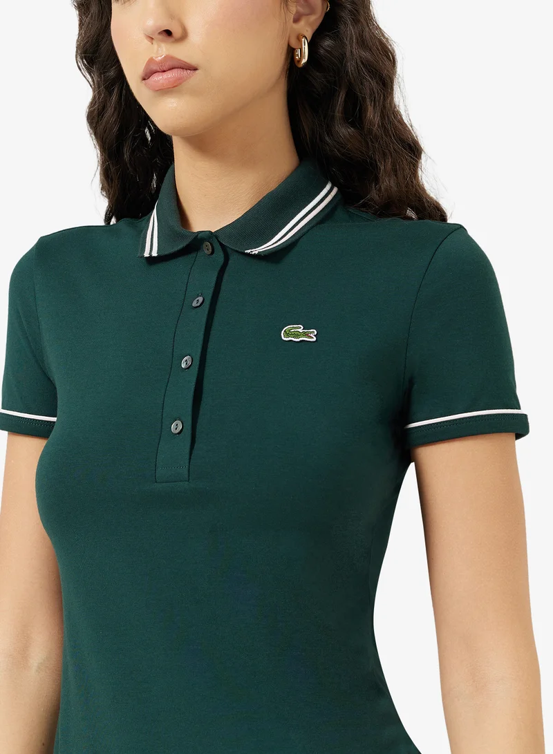 لاكوست Slim Fit  Contrast Accent Polo