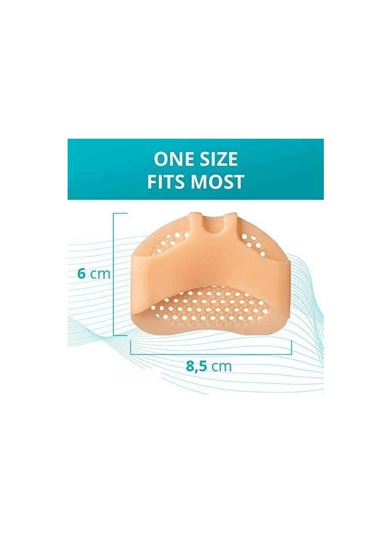 Generic R&J Silicone Pads, Reusable Gel Ball of Foot Cushion for Women High Heels, Foot Pads for Pain Relief for Shoes Pads, Bunion Forefoot Pads, Foot Cushion for Ball of Feet - Beige (Pack of 2)  - Image 3