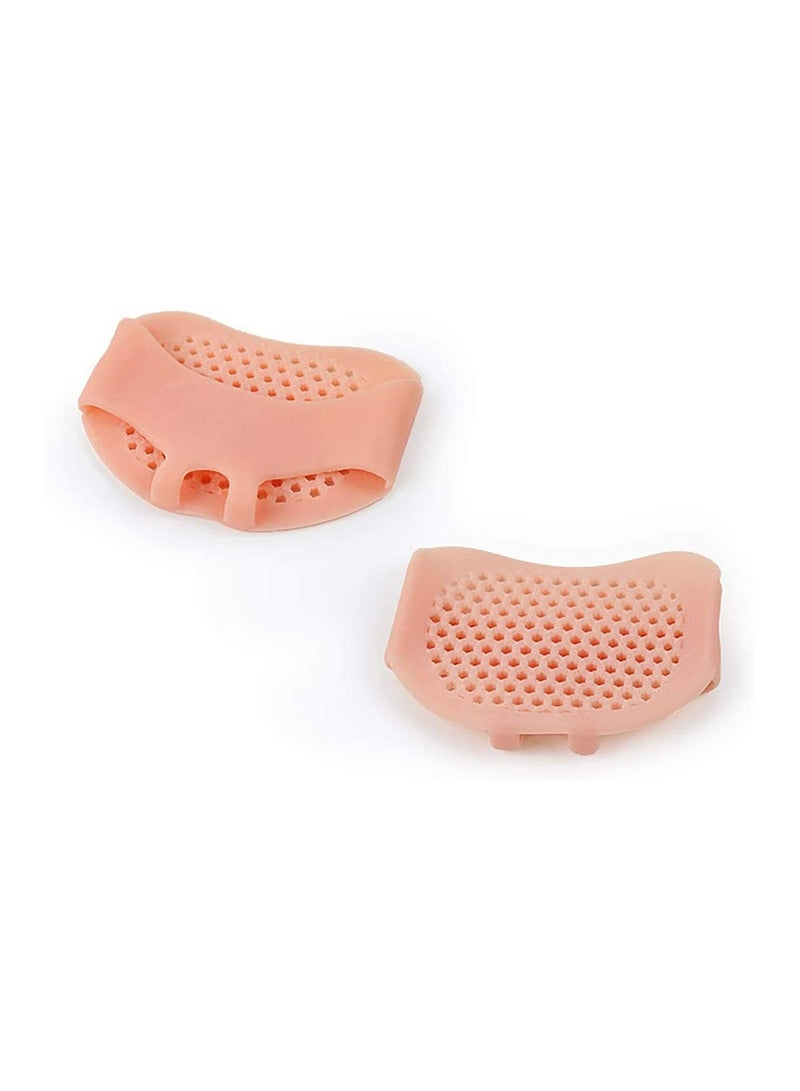 Generic R&J Silicone Pads, Reusable Gel Ball of Foot Cushion for Women High Heels, Foot Pads for Pain Relief for Shoes Pads, Bunion Forefoot Pads, Foot Cushion for Ball of Feet - Beige (Pack of 2)  - Image 5