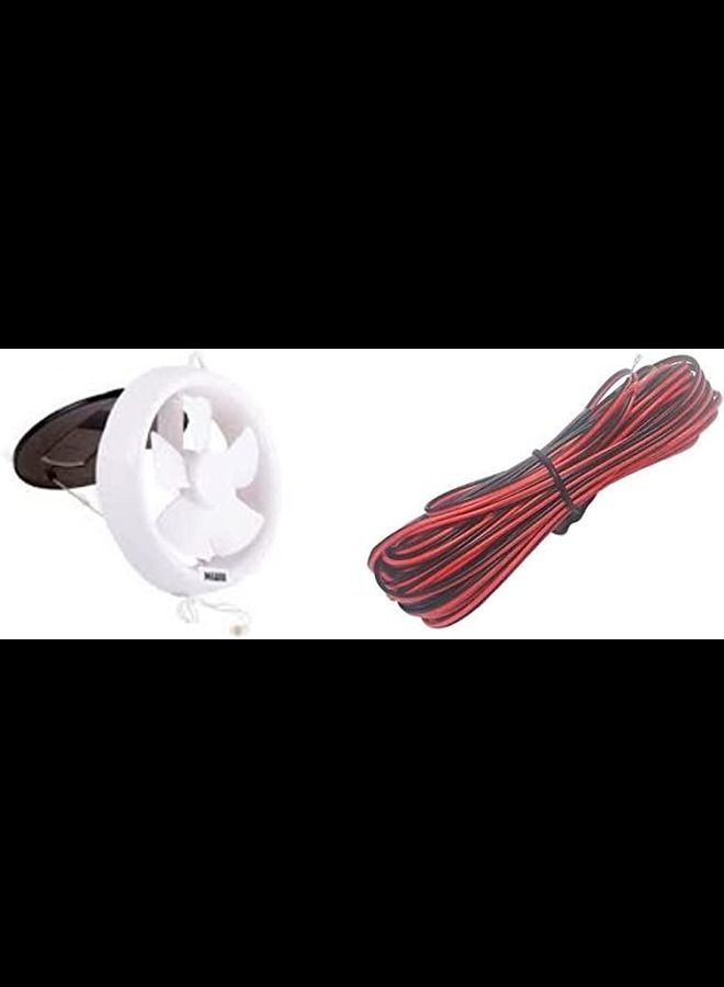 ABBASALI Exhaust Fan Round Used In Kitchen & Bathroom With 2 Meter Cable (8" Inch For Kitchen & Office)  - Image 1