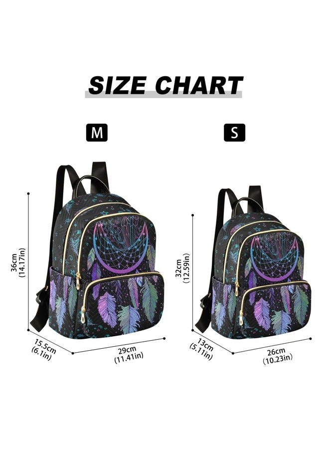 PJGINUIUA Women Fashion Backpack Purse Casual Lightweight Travel Shoulder Bag Dreamcatcher Rucksack Ladies Bag, Medium - Image 4