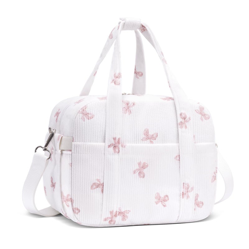 honitty Lunch Box for Women,Insulated Lunch Bag with Shoulder Strap Handle Strap,Cute Corduroy Cooler Bags for Work,Picnic - Image 1