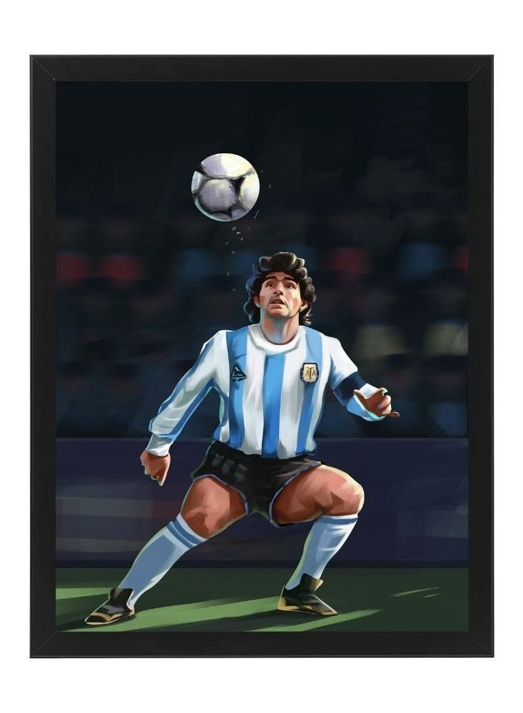 RKN Wallpaper Wall Art Poster Frame Football Player Diego Maradona 21X30 cm - Image 1