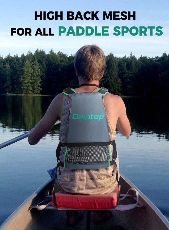 Owntop Swim Vest for Adult, Paddle Sports Swim Jackets with Adjustable Safety Strap, Premium Buoyancy Men Women Float Swim Vests for Kayaking Surfing Boating (Gray, M/L) - Image 4