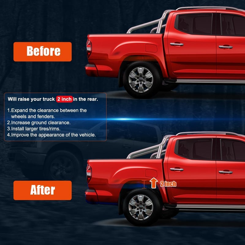 GAsupply 2" Rear Leveling Lift Kit for 1999-2023 Chevy Silverado 1500 & GMC Sierra 1500 - Image 4