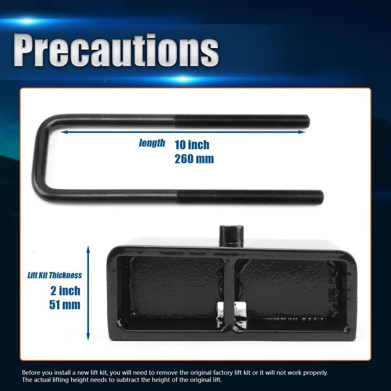 GAsupply 2" Rear Leveling Lift Kit for 1999-2023 Chevy Silverado 1500 & GMC Sierra 1500 - Image 3