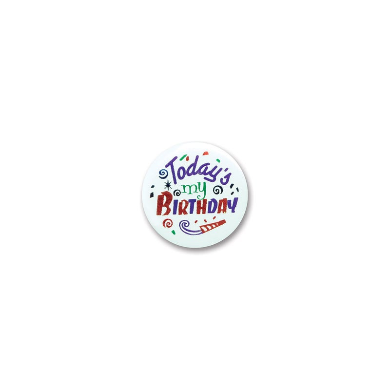 Beistle Today's My Birthday Satin Button