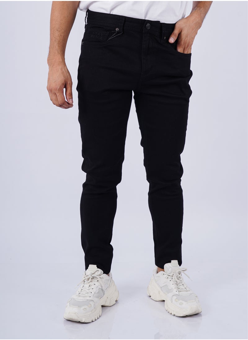 JACK & JONES - Men’s Button Secured Slim Fit Casual Denim in Black - Image 1