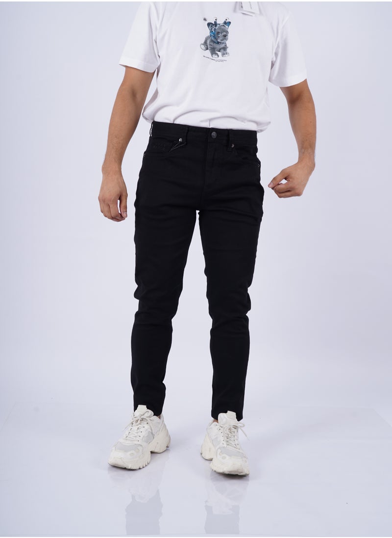 JACK & JONES - Men’s Button Secured Slim Fit Casual Denim in Black - Image 1