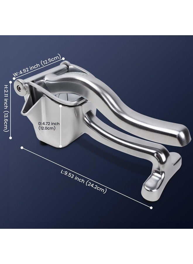 OldPAPA Lemon Squeezer Heavy Duty Juicer Hand Press Premium Quality Lemon Squeezer Manual Citrus Press Juice Extractor Lemon Lime Juicer Handheld Orange Juice Squeezer Fruit Juicer-Silver - Image 3