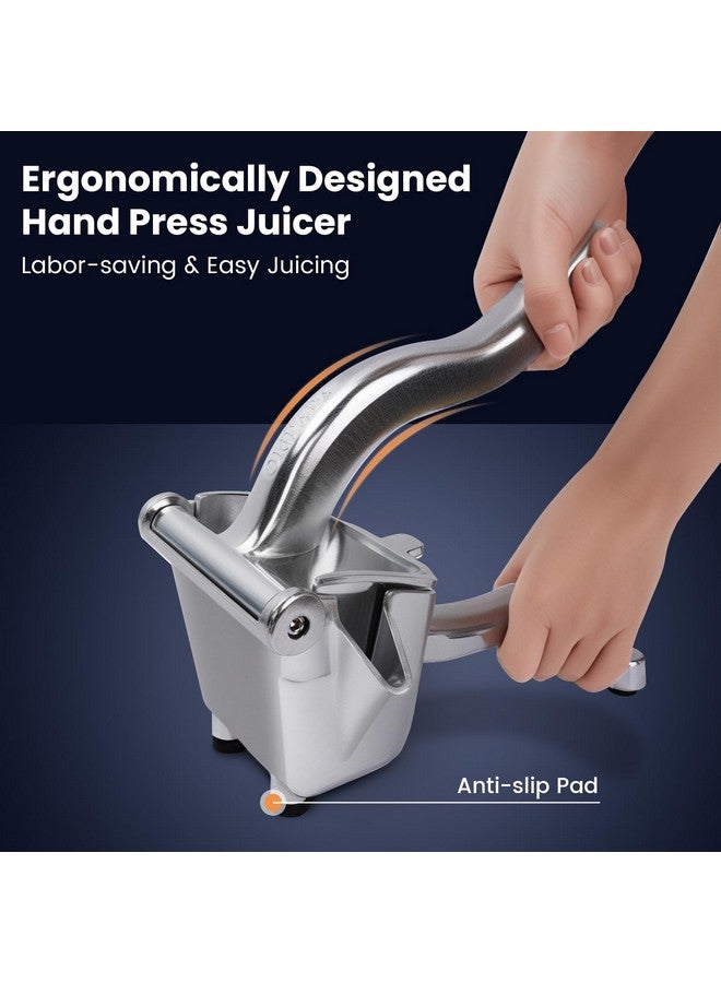 OldPAPA Lemon Squeezer Heavy Duty Juicer Hand Press Premium Quality Lemon Squeezer Manual Citrus Press Juice Extractor Lemon Lime Juicer Handheld Orange Juice Squeezer Fruit Juicer-Silver - Image 5