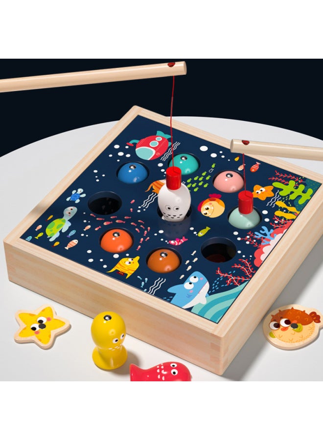 Baby Children's Fishing Toys Magnetic Intelligence 1 One Two And A Half Years Old 3 Baby Enlightenment Early Education 4 Boys And Girls Multifunctional-Color:Four-in-one Building Block Box (fishing - Image 5