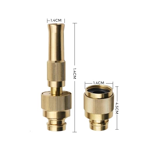 ROOTS & LEAF Brass Garden Hose Adapter with Adjustable Spray Patterns | High-Pressure Water Spray Gun for Plants and Car Wash| 1/2" & 3/4" Hose Compatibility | Corrosion-Resistant - Pack of 1 - Image 2