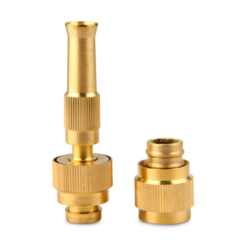 ROOTS & LEAF Brass Garden Hose Adapter with Adjustable Spray Patterns | High-Pressure Water Spray Gun for Plants and Car Wash| 1/2" & 3/4" Hose Compatibility | Corrosion-Resistant - Pack of 1 - Image 5