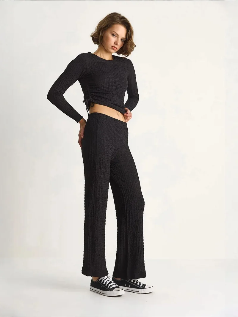 Others - invalid brand LUCCI Fitted Two-Piece Coord Set with Flared Pants