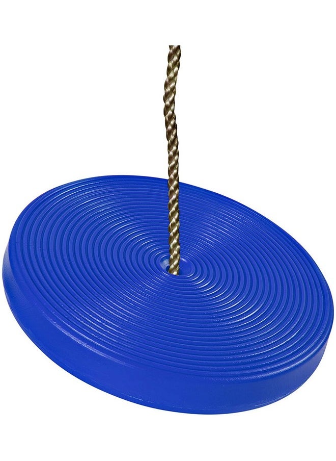 Toy Park - Toy Park Plastic Disc Swing Outdoor Indoor Hanging Plate Children Swing Disc Seat Kids Round Rope Playground Garden Play Activity with Height Adjustable (Blue) - Image 1