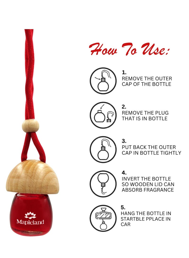 marki Hanging Air Freshener with Wooden Cap and Cherry Scent - Image 5