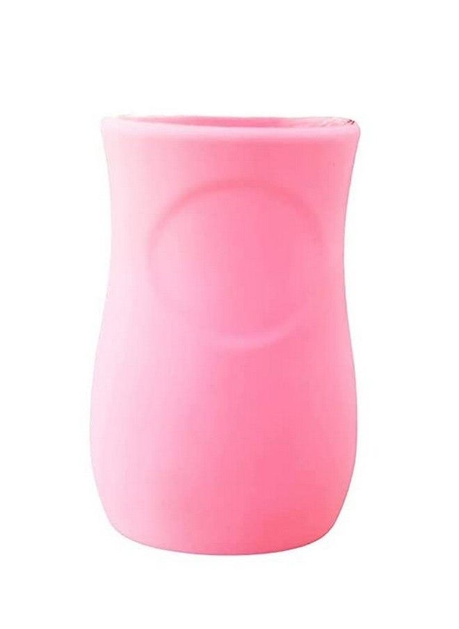The Little Lookers Baby Feeding Glass Bottle Protection Silicone Cover;Sleeve Holder;Suitable For Wide Neck;Avent Feeder; Protector Cover For Babies (Wide Neck 240 260Ml;8Oz Pink)  - Image 1