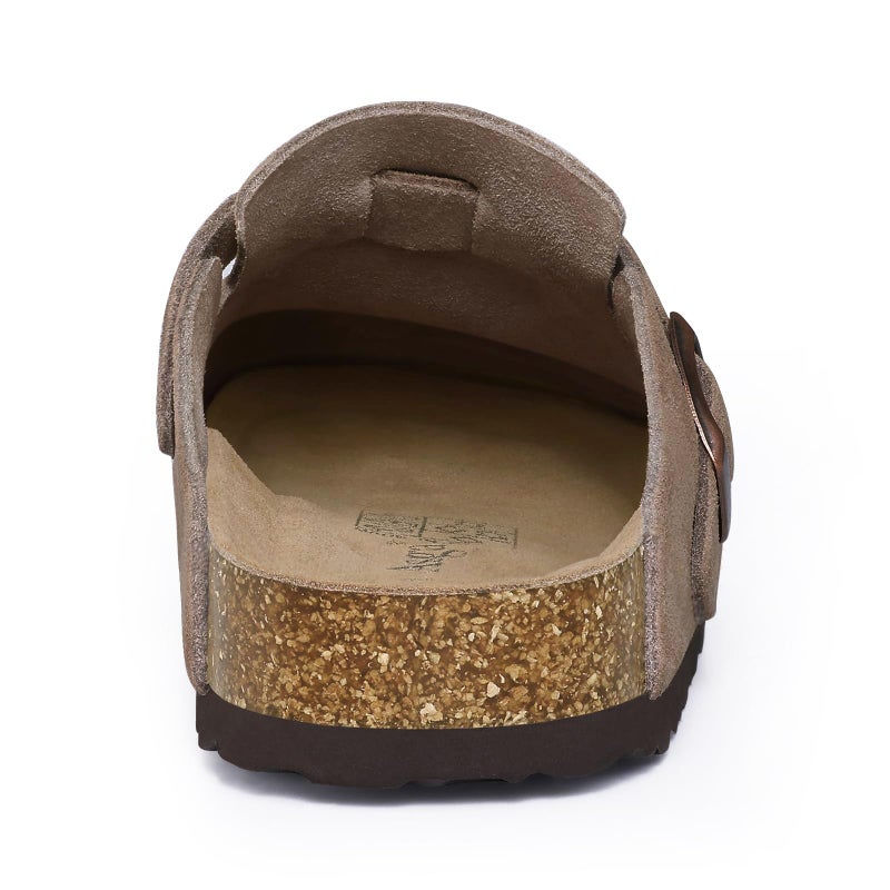 Asgard Genuine Suede Clogs for Women Men Leather Mules Arch Support Potato Shoes with Comfort Cork Footbed Mocha 42 - Image 5